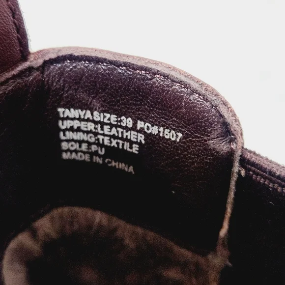 UMBERTO Raffini Tanya Brown Ankle Boots With Buckle Straps Size 9 - Picture 9 of 10